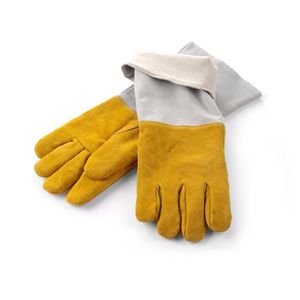 HENDI Lot de 2 gants en cuir résistants à la chaleur de 460 mm pour barbecue, équipement de cuisine commercial - Product Image 1