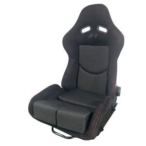 Asiento Kimi - Asiento Deportivo Individual para Automóvil, Tela y Fibra de Vidrio, Negro, Universal con Kit Simoni Racing Sled - Product Image 1