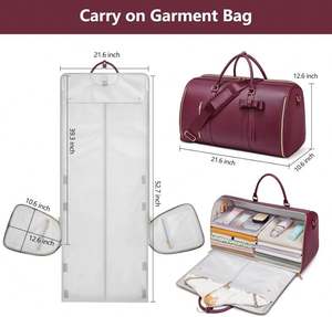 Free Sample Carry on <b>Garment</b> <b>Bag</b>, Convertible Duffel <b>Bag</b> With Shoe Compartment Perfect for Business Trips and Weekend Getaways - Product Image 3