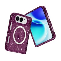 Coque de téléphone magnétique à paillettes étoilées OEM, design personnalisé, TPU+PC, protection antichoc pour iPhone Duo, prix d'usine