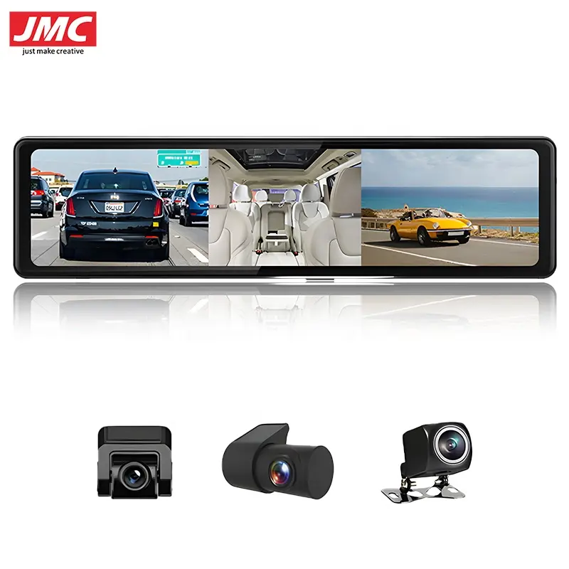 Jmc câmera traseira de carro 11.26 "hd 1080p, câmera traseira, espelho colorido, alta resolução, painel, câmera