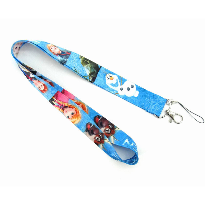 Wholesale Cute Cartoon Frozen Princess Anna Elsa Lanyards Anti-Lost Card Phone Accessories Lanyards Promotional Gift Lanyard Image 5