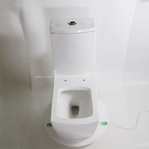 Cuvette de toilette carrée en céramique moderne, WC monobloc à siphon, double chasse, à poser au sol, pour salle de bain - Product Image 3