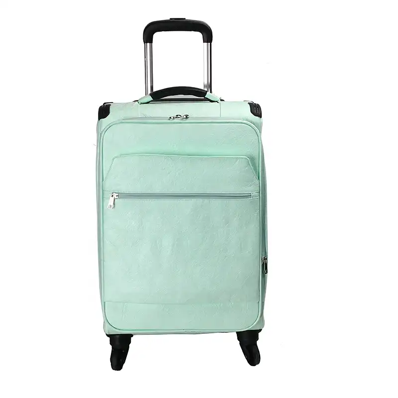 Fabrika ucuz yeşil kağıt seyahat duffel arabası haddeleme bagaj çantası hafif tyvek kağıt arabası 4 tekerlekli seyahat çantası