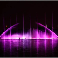 Fuente de Agua Danzante de Alta Calidad para Exteriores, Espectáculo Acuático con Control DMX 512, Fuente Musical Colorida