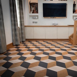 <span class=keywords><strong>Parquet</strong></span> en bois d'ingénierie massif <span class=keywords><strong>hexagonal</strong></span> en forme de diamant à plusieurs couches en chêne blanc brossé de couleur froide en forme de pentagone - Product Image 6