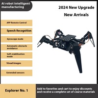 Reconnaissance vocale intelligente pour kit éducatif Robot bionique à quatre pattes Évitement d'obstacles Science Jouets Makers