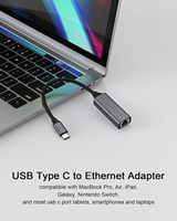 Adaptador SYONG USB-C a RJ45 Gigabit Ethernet con Soporte para 10/100/1000 Mbps, Adaptador Tipo-C, Hub USB para Computadoras Portátiles y Redes
