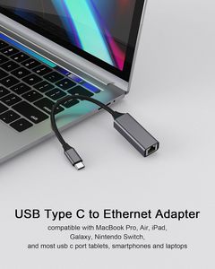 Adaptador SYONG USB-C a RJ45 Gigabit Ethernet con Soporte para 10/100/1000 Mbps para Computadoras Portátiles - Product Image 4