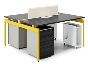 ดีไซน์ทันสมัย โต๊ะทำงานแบบเปิดโล่ง 4 ที่นั่ง ปรับเปลี่ยนได้ ป้องกันรอยขีดข่วน เหมาะสำหรับพนักงาน โรงงานโดยตรง - Product Image 4