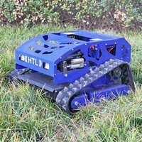 Tondeuses à gazon robotisées industrielles robustes à commande à distance, zéro virage, 4500W, électriques, pour la coupe de l'herbe forestière