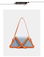 Sac bandoulière géométrique en cuir PU Lumeaux pour femme, sac à bandoulière colorblock, fournisseur OEM ODM, logo personnalisé, vente en gros