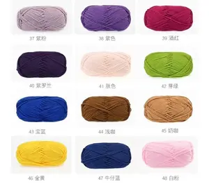 Bán Buôn Giá Rẻ 60% Bông 40% Acrylic Sợi 5ply Sữa Bông Sợi 4ply Cho Crocheting Amigurumi Và Thủ Công Mỹ Nghệ