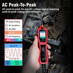 เครื่องวิเคราะห์เครื่องยนต์ เครื่องทดสอบแรงดันไฟฟ้า AC DC เครื่องทดสอบหัวฉีดน้ำมันเชื้อเพลิง 9V-30V เครื่องทดสอบวงจรยานยนต์ สายเคเบิลยาว 40 ฟุต P180 รับประกัน 12 เดือน - Product Image 4