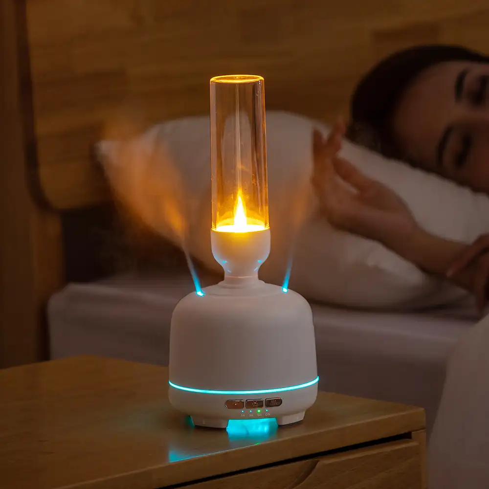 Difusor de aroma aromaterapia com óleo essencial, nebulizador aroma doce com luz noturna 2021