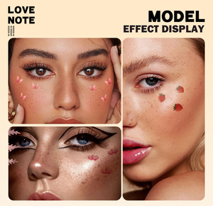 Tatuajes Temporales de Diseño Mixto, Adhesivos Impermeables para el Cuerpo, Calcomanías Coloridas con Estampados Faciales para la Playa, Cosplay, Festivales y Fiestas - Product Image 4
