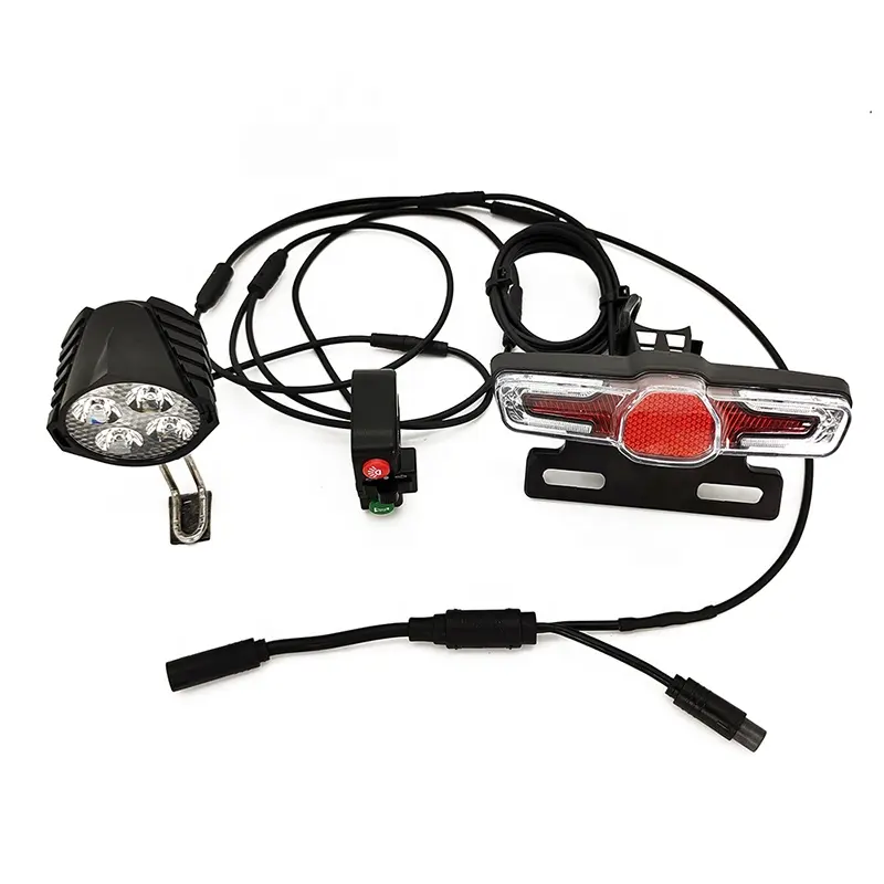 Factory direct sell Safety Warning 36V 48V 60V Headlight Led Cycling Light Kit MTB with Turning lights