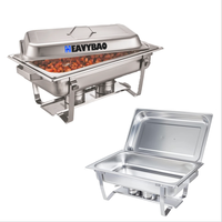 Heavybao Hotel- und Restaurant-Catering Luxus-Chafing-Dish-Buffet-Set, Edelstahl-Chafing-Dishes 9L, Speisenwärmer-Set