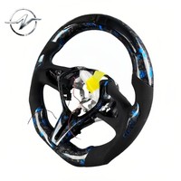 Volant sport léger à 3 branches en fibre de carbone forgée, recouvert de cuir perforé, avec affichage LED pour Infiniti