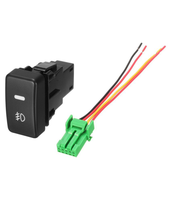 Interruptor de luz LED antiniebla para coche Honda Civic Accord CRV, pulsador de encendido/apagado de 12 voltios y 5 pines de plástico negro, azul