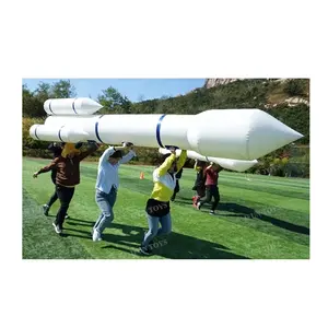 Jeux de Sports de plein air d'équipe de construction, jouets gonflables de course de fusée en PVC, accessoires d'activités, équipement pour les événements scolaires et d'entreprise