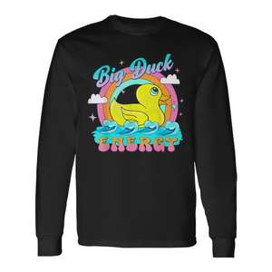 T-shirt à manches longues Big Duck Energy Duckie pour les amoureux des canards, à usage promotionnel - Product Image 1