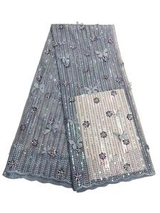 2020 nuevo diseño 3D mariposa bordado tela de encaje para <span class=keywords><strong>Aso</strong></span> Ebi vestido de fiesta - Product Image 4