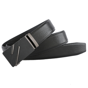 حزام رجالي فاخر من الجلد الطبيعي الأسود مصنوع يدويًا بشعار مطبوع مخصص، مبيعات ساخنة بالجملة من المصنع لعام 2026 - Product Image 3