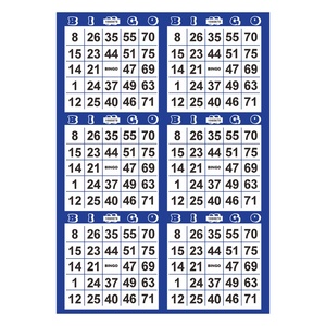 Cartes de Bingo Personnalisées Imprimées sur Carton/Plaque Duplex avec Taille et Forme Personnalisables Impression Couleur CMYK pour Jeux de Bingo - Product Image 3