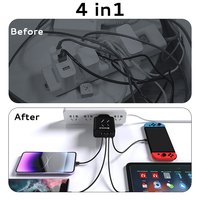 Anpassbares 4-Port 2USB+2Type-C PD 25W QC3.0 Schnell-Ladegerät USB-Wandladegerät mit OTP/OV-Schutz für Kopfhörer