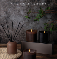 Set Lilin Aromaterapi Kaca Bebas BPA Terlaris, Aroma Tahan Lama, Pengharum Ruangan, Penghilang Bau, Buatan Tangan