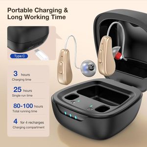 Có Thể Sạc Lại Máy Trợ Thính Chăm Sóc Nhà Người Cao Tuổi Nghe Khuếch Đại Kỹ Thuật Số Recorde Chức Năng Trong Tai Máy Trợ Thính Cho Người Điếc - Product Image 4