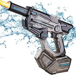 ปืนฉีดน้ำแบบชาร์จไฟได้ปืนฉีดน้ำไฟฟ้าอัตโนมัติของเล่นกลางแจ้งพร้อมเอฟเฟกต์แสงสำหรับเด็กในช่วงฤดูร้อน - Product Image 1