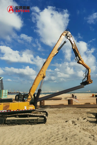 מנוע משאבת פטיש רטט מותקן על מחפר ANTENG V-550 להתקנת כלונסאות במחסום גלים להרחבת נמל, הידראולי לחלוטין - Product Image 3