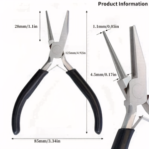 <span class=keywords><strong>Pince</strong></span> à bijoux semi-creuse semi-ronde <span class=keywords><strong>pour</strong></span> la fabrication <span class=keywords><strong>de</strong></span> bijoux DIY, matériaux <span class=keywords><strong>pour</strong></span> bracelets et colliers - Product Image 3
