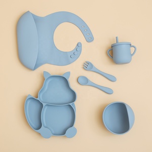 Set per l'Alimentazione del Bambino Sostenibile, Cucchiaio Morbido e Forchetta Senza BPA, Utensili in Silicone, Set da 7 Pezzi per l'Apprendimento dell'Autosvezzamento - Product Image 2