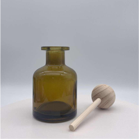 Bouteille de parfum pour la maison en gros, 125 ml, vert olive, verre transparent, bouteille vide pour diffuseur à roseaux, bouteilles de diffuseur en verre