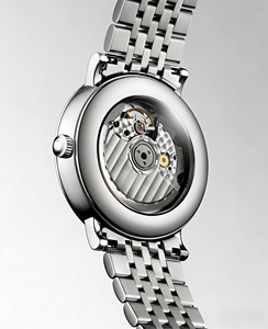 Montre Longinesing Slim Fit avec index à barres, date et bracelet en acier, idéale pour les hommes et les femmes, pour le quotidien et les occasions professionnelles. - Product Image 4