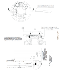 Encoder Magnético Serie S, Tipo Hollow Absolute, DI 10mm, DE 36mm, Altura 7mm, Alta Repetibilidad, Multivuelta, 17 bits, Precisión 0.05 - Product Image 4