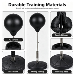 Entraîneur de réflexe réglable avec ressort de rebond pour la boxe, ballon de vitesse réglable en hauteur, léger et durable CZFIT pour la salle de sport à domicile - Product Image 3
