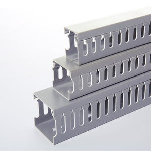 Grey PVC hệ thống dây điện ống dẫn rãnh loại cho hiệu quả quản lý dây giá ưa thích cáp Duct <span class=keywords><strong>Trunking</strong></span> hệ thống dây điện ống dẫn - Product Image 5