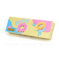 Emballage de boulangerie personnalisé en gros avec logo, emballage alimentaire en papier rose de qualité alimentaire, emballage pour mochi, emballage pour beignets, boîtes pour pâte à biscuits
