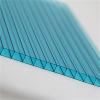 Plaque alvéolaire en polycarbonate transparente multicouche de qualité agricole, 50 microns, avec revêtement UV, 4 mm, 6 mm