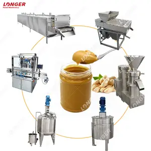 Коммерческая коллоидная мельница для арахисового масла, машина для измельчения арахисового масла, производственная линия арахисового масла