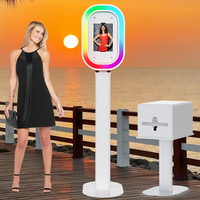 Photomaton iPad à mouvement rapide avec impression instantanée, tête inclinable, miroir en plastique et autres décorations de mariage