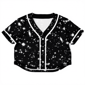 OEM Custom Stitch Breathable Quick Dry Baseball Crop Top Jersey Women's Summer <b>Adjustable</b> <b>Strap</b> Crew Neck Pockets All Seasons - Product Image 1