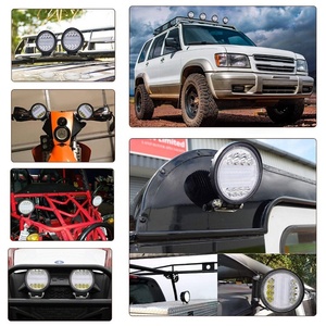 Barra de luz de trabajo redonda LED de 4 pulgadas, 72W, Combo de luces de conducción de inundación, 12V, 24V, faro DRL para coche, camión, todoterreno, Jeep - Product Image 6
