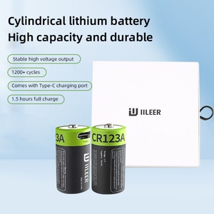 ก้อนแบตเตอรี่ลิเธียมไอออน3.7V CR123A CR2 280mAh 500mAh 1850mWh 1036mWh พร้อมการชาร์จ Type-C - Product Image 6