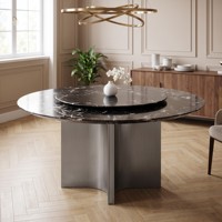 Table de salle à manger rectangulaire en marbre de luxe nordique en gros