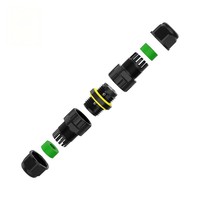 Connecteur de câble d'alimentation étanche IP68 pour câblage extérieur électrique en nylon PA66 avec fixation par vis EW-M20-3P